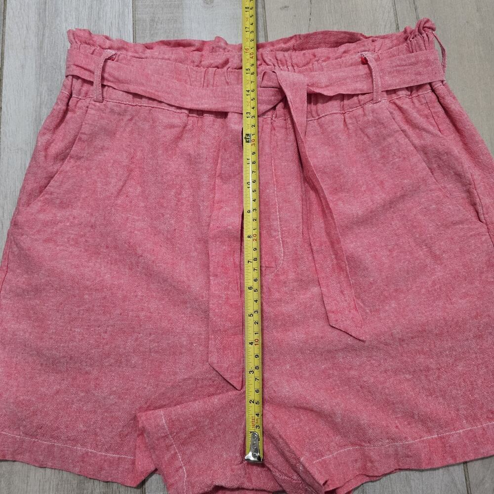 Draper James RSVP Womens Linen Blend Paperbag Shorts Heathered Pink Cruise Large - Picture 11 of 12